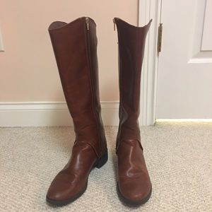 Brown riding boots